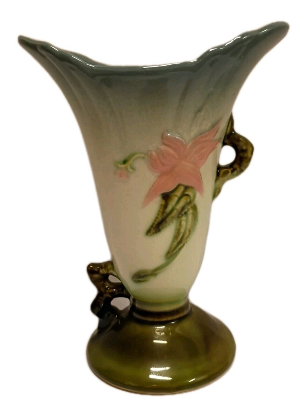 HULL Pink lily Woodland Vase W8-8" USA